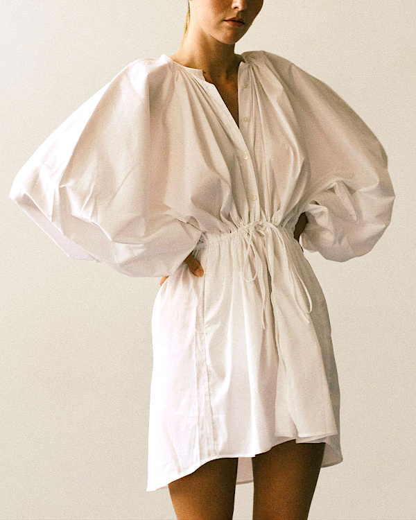 Robe La Volumineuse Mini - Ivoire