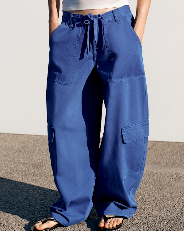 PANTALON OVERSIZE CARGO bleu roi