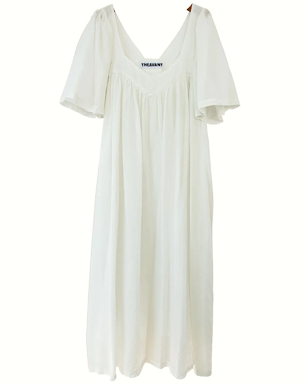 Jade Cotton Dress - Blanc