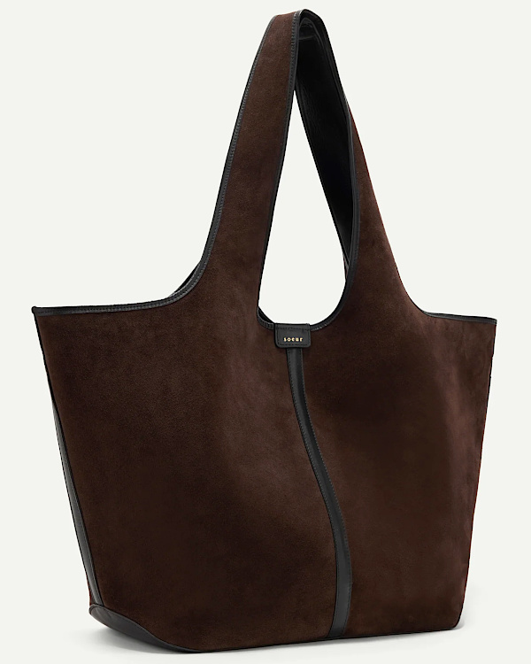 Everyday tote in split leather