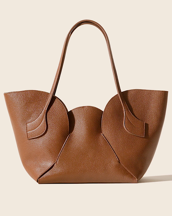 Tulip Shape Zipped Tote Bag