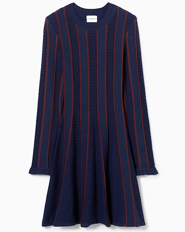 Robe courte maille patineuse