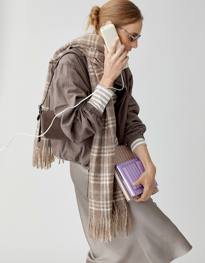 Camaïeu de marron + pointe de lilas = le bon mix