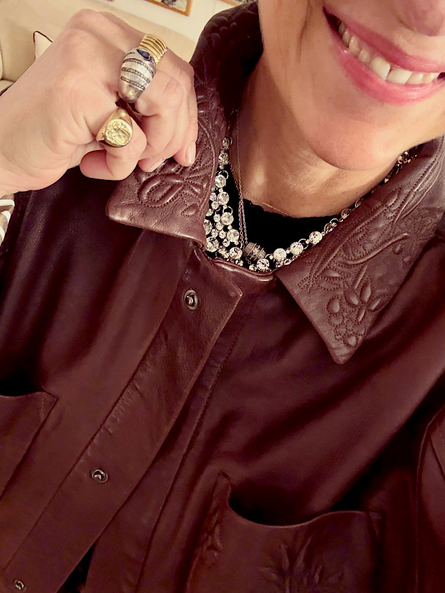 Cuir + strass = le bon mix
