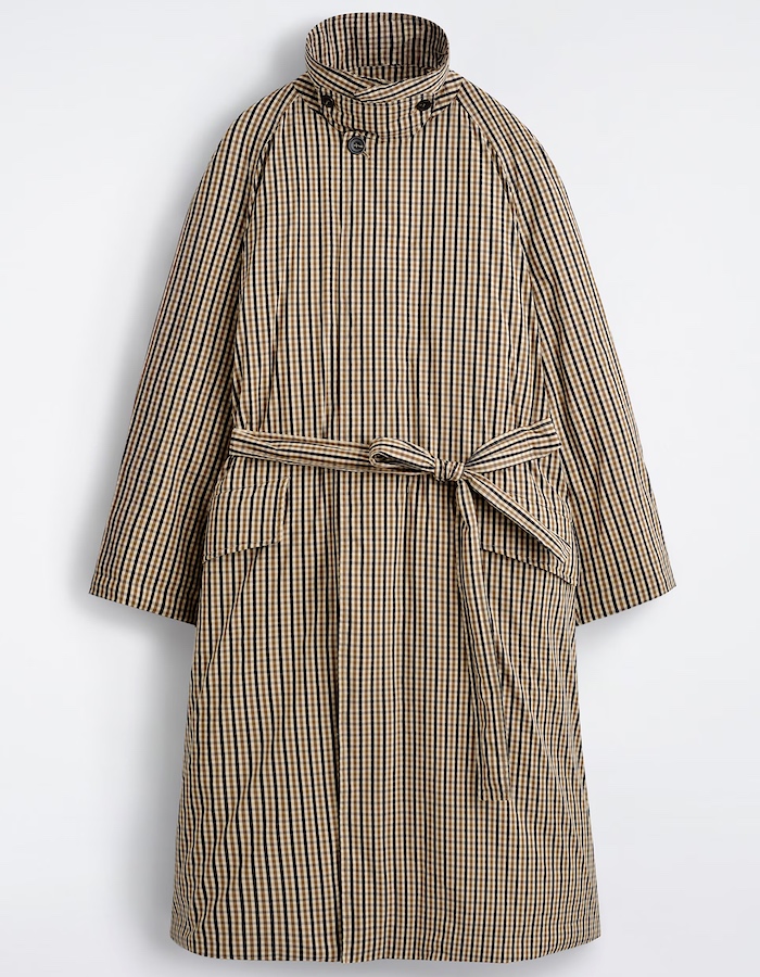 Manteau rembourré à carreaux